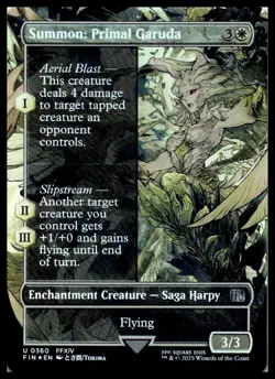 MTG Summon Primal Garuda (Borderless) - FINAL FANTASY #360 Foil NM - Image 1