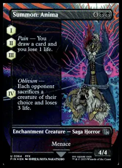 MTG Summon Anima (Borderless) - FINAL FANTASY #364 Foil NM - Image 1