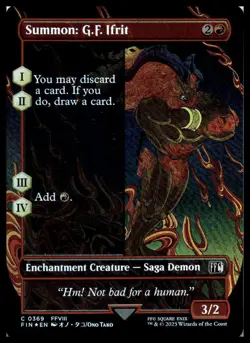 MTG Summon G.F. Ifrit (Borderless) - FINAL FANTASY #369 Foil NM - Image 1