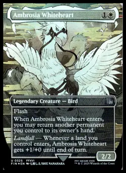MTG Ambrosia Whiteheart (Borderless) - FINAL FANTASY #325 Foil NM - Image 1