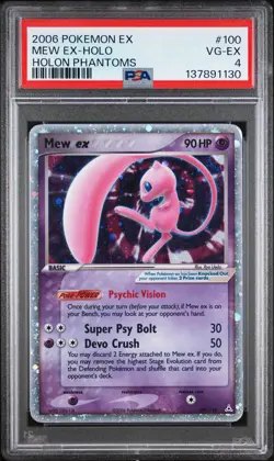 2006 Pokemon EX Holon Phantoms 100 Mew ex Holo PSA 4 137891130 - Image 1