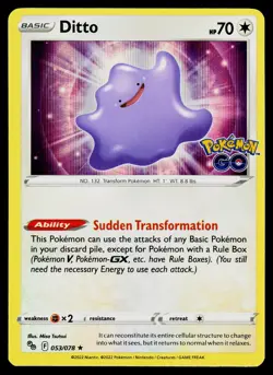 Ditto 053/078 Pokemon GO Holo Rare, Holo - Image 1