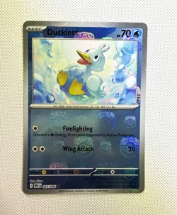 Pokemon TCG Sv: White Flare Ducklett 025/086 Master Ball Pattern Holo ENG - Image 1