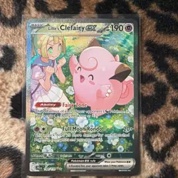 Pokemon Lillie's Clefairy ex Full Art Holo SIR 184/159 Sv09 190 HP ENG - Image 1