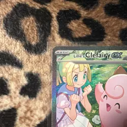 Pokemon Lillie's Clefairy ex Full Art Holo SIR 184/159 Sv09 190 HP ENG - Image 2