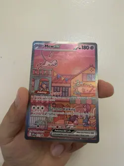 Pokemon Mew EX Shiny Holo Rare TCG Card with Genome Hacking Ability - Image 1