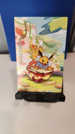 Prismatic Evolutions Jolteon Mini Tin, Art card, and Coin Only! BRAND NEW! - Image 5