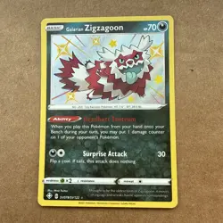 Galarian Zigzagoon SV078/SV122 Shining Fates: Shiny Vault Holo - Pokemon Card - Image 1