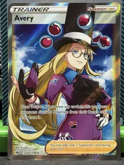 Pokemon Avery TCG Full Art Holo Card Sword & Shield Chilling Reign 187/198 NM - Image 1