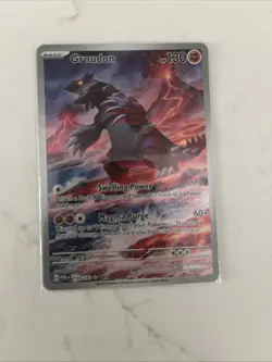 Pokemon TCG Groudon Illustration Rare Paradox Rift 199/182 - Image 1