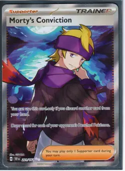 MORTY'S CONVICTION 201/162 FULL ART -TEMPORAL FORCES POKEMON-RARE- MINT - Image 1