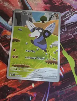 Drilbur 124/086 Holo Illustration Rare Black Bolt Pokemon TCG - Image 1