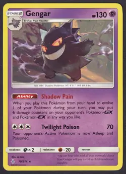 Pokemon Gengar 70/214 Non-Holo Rare Unbroken Bonds - Image 1