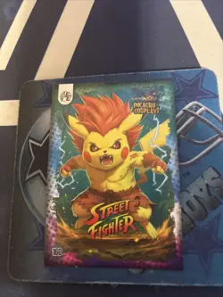 POKEMON PIKACHU COSPLAY! * Blanka Pikachu Street Fighter * #160 HOLO - Image 1