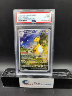 2026 POKEMON CRI EN-CHAOS RISING 090 AMPHAROS ILLUSTRATION RARE PSA 8 - Image 1