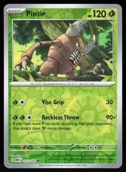 Pinsir 127/165 Uncommon 151 Pokemon Reverse Holo NM - Image 1