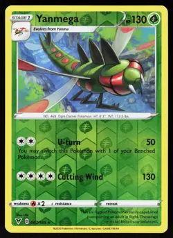 Yanmega 007/185 Rare Vivid Voltage Pokemon Reverse Holo LP - Image 1