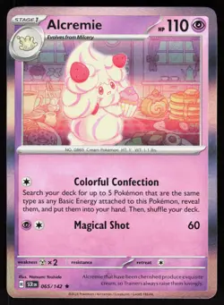 Alcremie 65/142 Rare Stellar Crown Pokemon Holo NM - Image 1