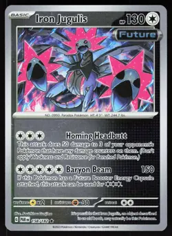 Iron Jugulis 158/182 Rare Paradox Rift Pokemon Reverse Holo NM - Image 1