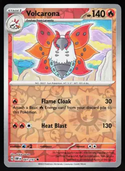 Volcarona 041/197 Uncommon Obsidian Flames Pokemon Reverse Holo NM - Image 1