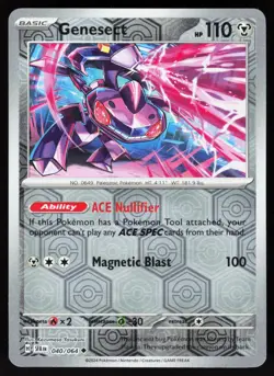 Genesect 040/064 Uncommon Shrouded Fable Pokemon Reverse Holo NM - Image 1