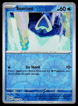 Snorunt 037/182 Common Paradox Rift Pokemon Reverse Holo NM - Image 1