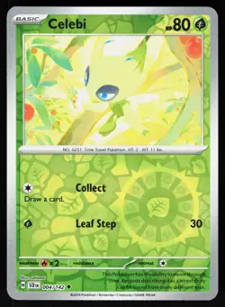 Celebi 4/142 Uncommon Stellar Crown Pokemon Reverse Holo NM - Image 1