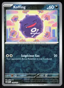 Koffing 109/165 Common 151 Pokemon Reverse Holo NM - Image 1