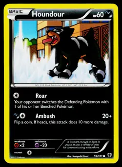Houndour 55/101 Common Plasma Blast Pokemon LP - Image 1