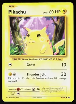 Pikachu 35/108 Common Evolutions Pokemon LP - Image 1