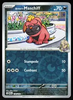 Arven's Maschiff 138/182 Common Destined Rivals Pokemon Reverse Holo NM - Image 1