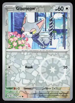 Glameow 116/142 Common Stellar Crown Pokemon Reverse Holo NM - Image 1