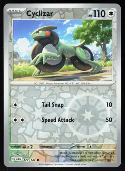 Cyclizar 127/142 Common Stellar Crown Pokemon Reverse Holo NM - Image 1