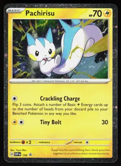 Pachirisu 158 Cosmos Holo Promo Scarlet & Violet Promo Pokemon NM - Image 1