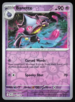 Banette 060/159 Uncommon Journey Together Pokemon Reverse Holo NM - Image 1