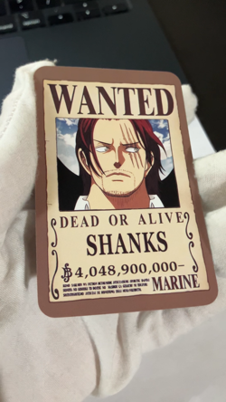 Shanks One Piece Wanted Set ACG Holo Anime Card Dead or Alive - Image 2
