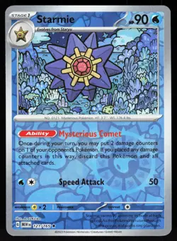 Starmie 121/165 Rare 151 Pokemon Reverse Holo NM - Image 1
