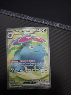 Pokemon TCG Venusaur EX Full Art Rare Card 182/165 Scarlet & Violet 151 - Image 1