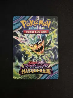 Pokemon TCG Twilight Masquerade Game Tip Pre release Kit Card Teal Mask Ogerpon - Image 1