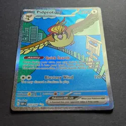 Pokemon TCG Pidgeot ex 225/197 SV03 Obsidian Flames Full Art Holo Secret Card - Image 2