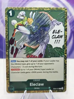 One Piece CCG Eleclaw Rare Foil Card EB04-019 NM - Image 1
