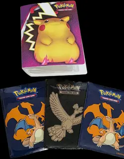 Pokemon Cards Lot Of 400 Mixed Cards, 3 Training Sleeves, 1 Mini Pokemon Binder - Image 2