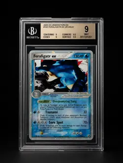 Feraligatr ex 2005 pokemon card unseen forces bgs 9 - Image 1