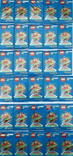 SAINSBURYS LEGO CARDS INCREDIBLE INVENTIONS 30 PACKS/120 CARDS BRAND NEW SEALED 4260450150816 - Image 1