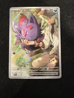Pokemon TCG N's Zorua 189 Scarlet & Violet Promo Holo Card Journey Together - Image 1