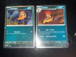 Scraggy 186 Scrafty 187 Black Star Promo Card Cosmos Holo - NM - Image 1