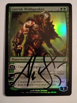 Magic The Gathering - 1x Signed Foil Garruk Wildspeaker (mtg) Lorwyn - Image 1