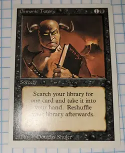 MTG Demonic Tutor - Revised Magic The Gathering - Image 1