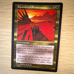 Wizards of the Coast Squandered Resources Visions Enchantment Rare BG Reg Eng - Image 1