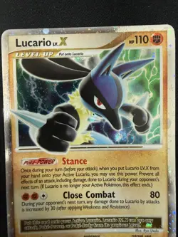 POKEMON LUCARIO LV.X DIAMOND AND PEARL BLACK STAR PROMO HOLO CARD - Image 3